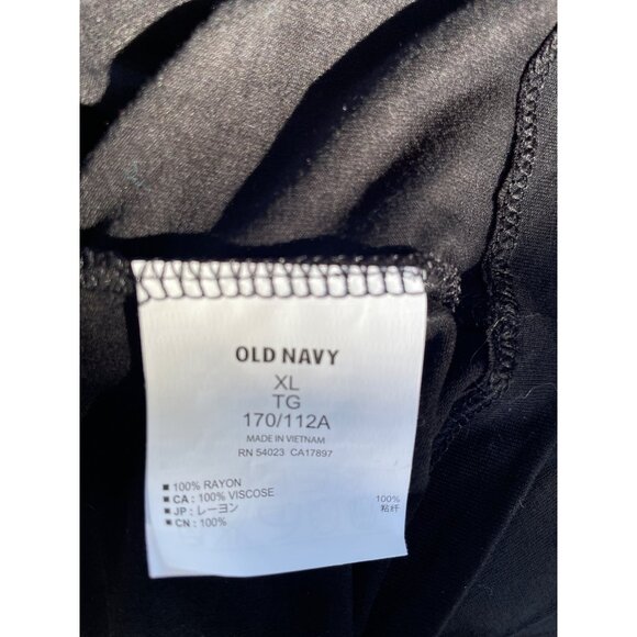 Old Navy Womens Black Rayon XL Long Sleeve Tunic Top Light Goth - Picture 5 of 9